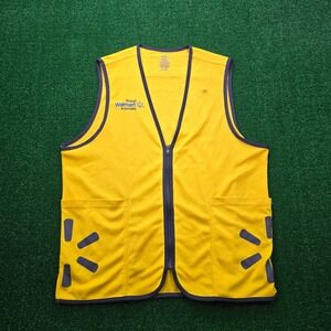 Walmart Proud Associate Vest Unisex Large Yellow Employee Uniform Work Wear